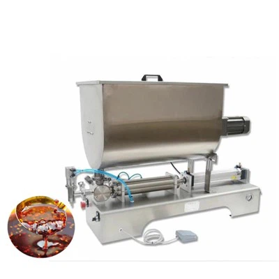 Máquina llenadora de salsa y pasta mezcladora horizontal en forma de U